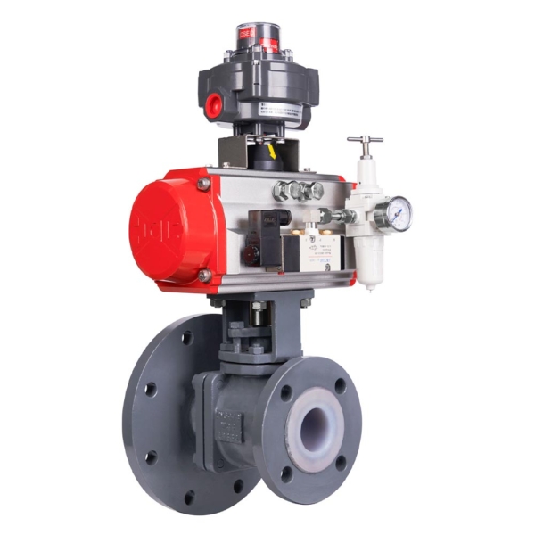 ZPRF FEP Lined Pneumatic Vertical Stem Discharge Valve