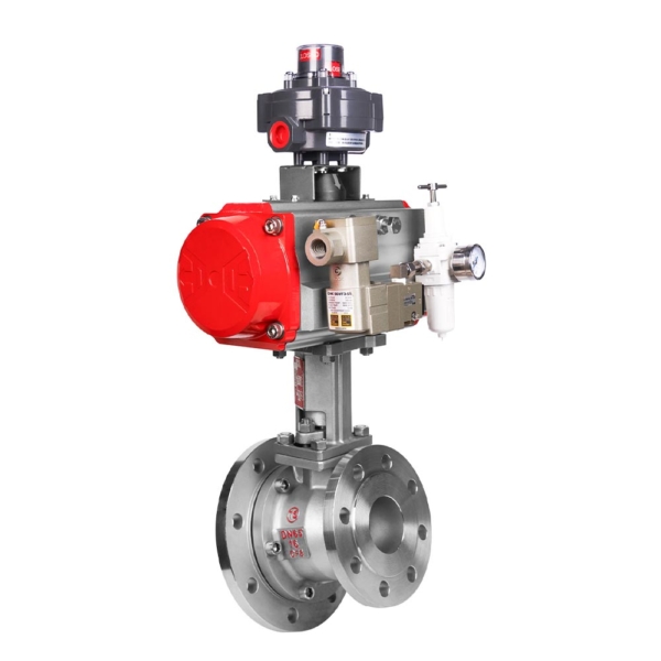 ZPRXF Pneumatic Inclined Stem Discharge Ball Valve